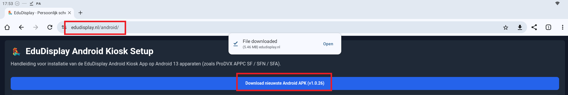 Installatie stap 18 screenshot
