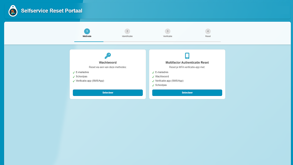 Reset wachtwoord of MFA